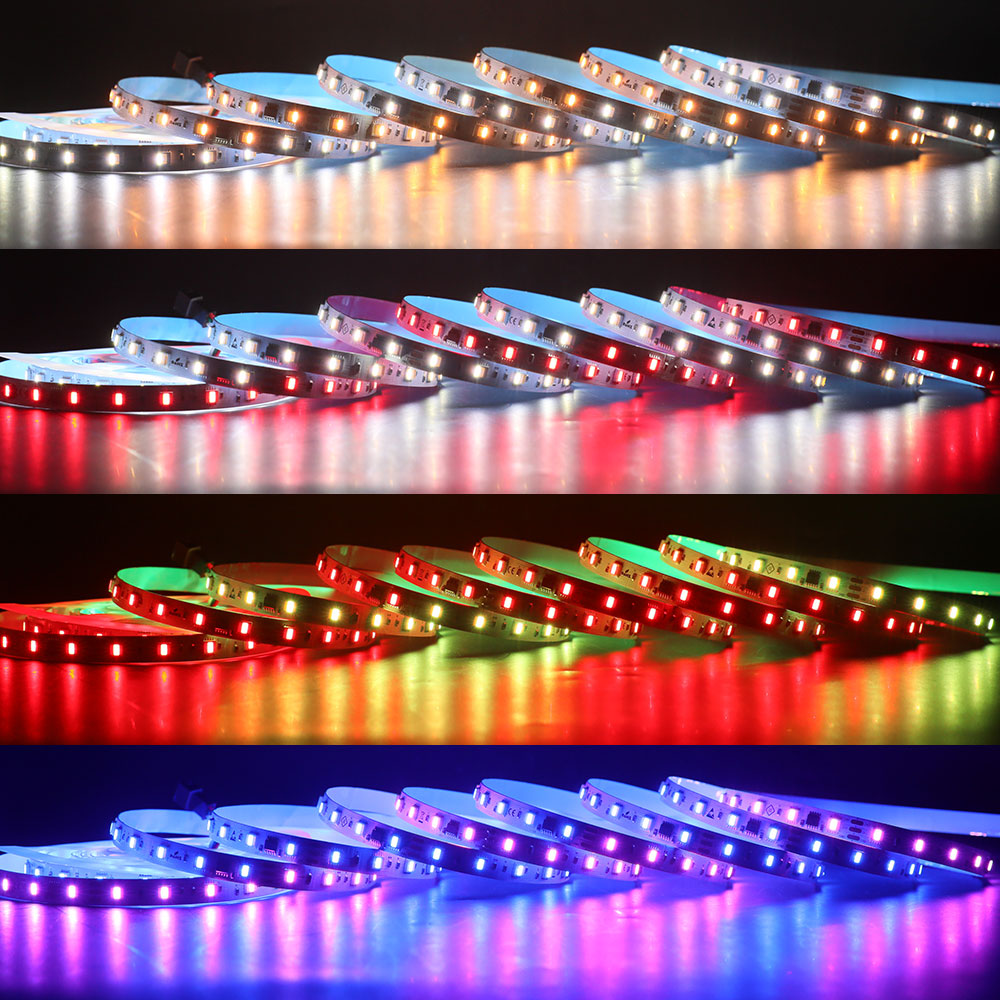 TM1906 Addressable RGBCCT 5in1 Color Chasing LED Strip Lights TM1906 Addressable RGBCCT 5in1 Color Chasing LED Strip Lights